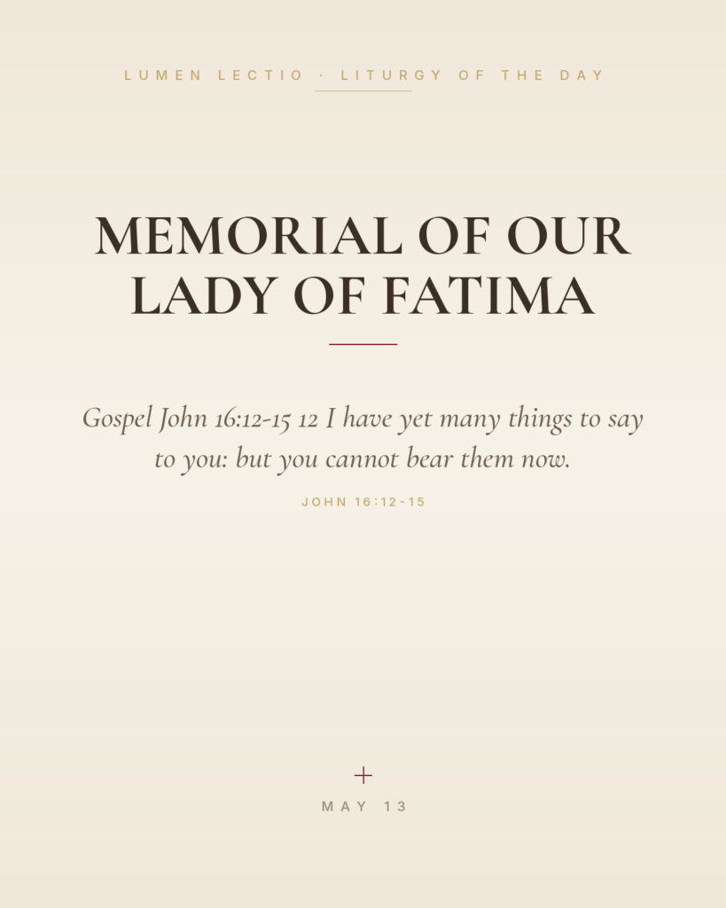 Memorial of Our Lady of Fatima